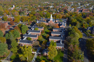 aerial view of the Yale Divinty School